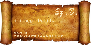 Szilágyi Delila névjegykártya